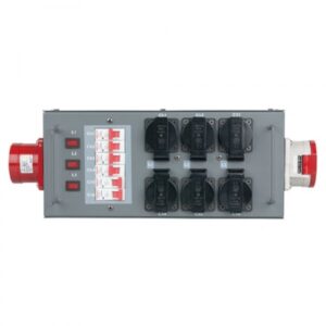 Krachtverdeler blok 32a (6x 230v 1x doorlus 32A)