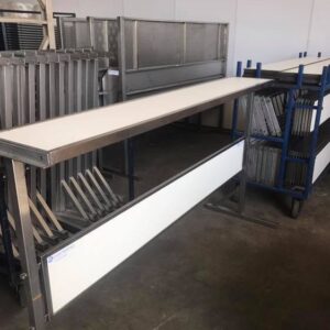 Buffetbalie voorzetbuffet RVS 200cm incl. tussenblad en poten