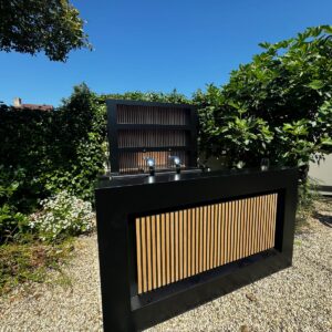 Bar ombouw zwart 2m incl. LED verlichting