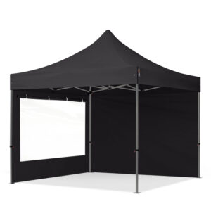 Easy up party tent 3x3m antraciet (inclusief zijzeilen)
