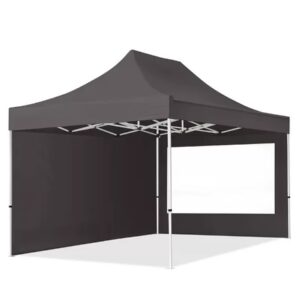 Easy up party tent 6x3m antraciet (inclusief zijzeilen)