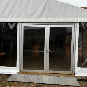 Toegang-deur (dubbel) openslaand 2,5x2m voor pagodetent of aluhal