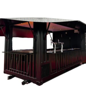 Tapcontainer/ tapeiland 3 zijdes open (2x2 tapkraan, onderkoeling per zijde) incl. ingebouwde koelcel