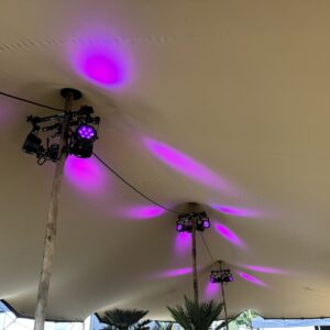 Verlichting klem voor bevestiging op houten paal (Stretchtent)
