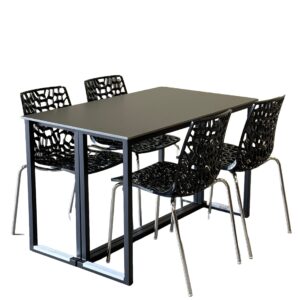 Tafel zwart laag 120x70cm