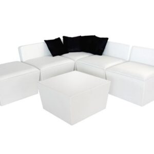 Loungeset wit (4x zit, 2x tafel)