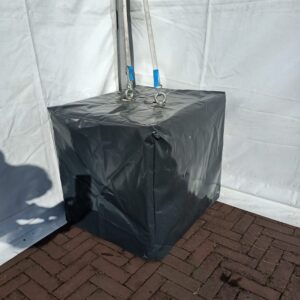Ballastblok 600kg incl. hoes antraciet en spanband