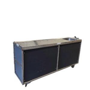 Spoel- werkbuffet 130x50cm (zonder tapkranen)