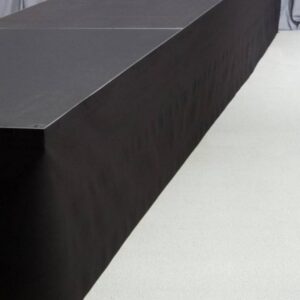 Podium afrok 100cm incl klittenband strak zwart 8,2m