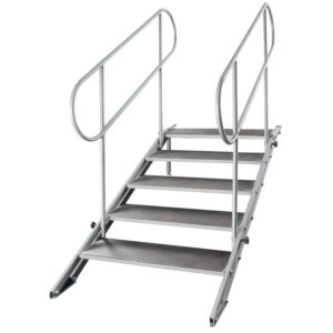 Podium trap (voor 60,80,100cm hoogte) incl. Leuning