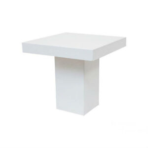 Tafel wit LAAG vierkant 80x80cm