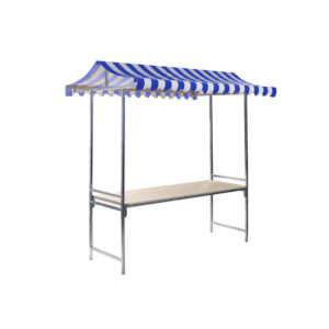 Marktkraam Blauw-wit H232cm- L200cm- B70cm